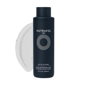imageNutrafol Mens Shampoo and Conditioner 2in1 Cleanses Hydrates Unclogs Pores Improves Hair Volume ampamp Strength Physicianformulated for Thinning Hair Color Safe Sulfate Free  81 Fl Oz Bottle