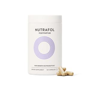 imageNutrafol Postpartum Hair Growth Supplements Clinically Tested for Visibly Thicker Hair and Less Shedding Breastfeedingfriendly  1 Month Supply