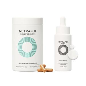 imageNutrafol Womens Balance Hair Growth Supplement and Hair Serum Ages 45 and Up Clinically Tested for Visible Thickness and Strength  1 Month Supply 17 Fl Oz Bottle