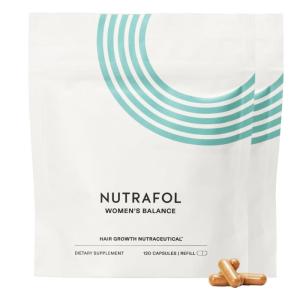 imageNutrafol Womens Balance Hair Growth Supplements for Ages 45 Clinically Proven for Visibly Thicker Hair and Scalp Coverage Dermatologist Recommended  2 Month Supply 2 Refill Pouches