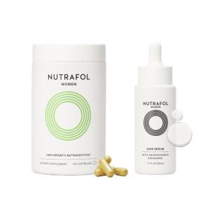 imageNutrafol Womens Hair Growth Supplements and Hair Serum Ages 1844 Clinically Tested for Visible Thickness and Strength  1 Month Supply 17 Fl Oz Bottle
