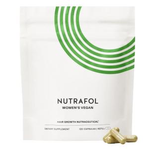 imageNutrafol Womens Hair Growth Supplements for Women 1844 Years Old Clinically Tested for Visibly Thicker Stronger Hair 100 Vegan Ingredients Dermatologist Recommended  1 Month Supply 1 Pouch